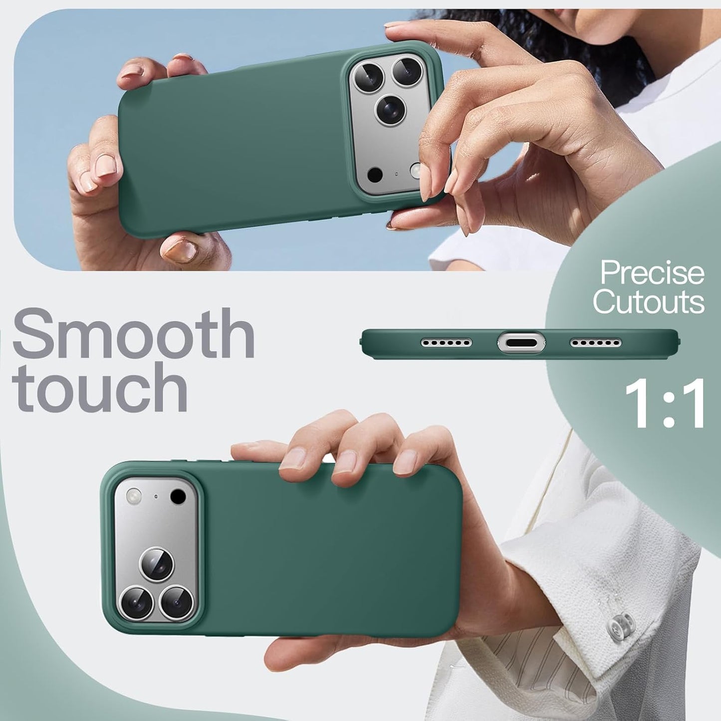 JETech Liquid Silicone Phone Case for iPhone 17 Pro Max 6.9-Inch Midnight NEW