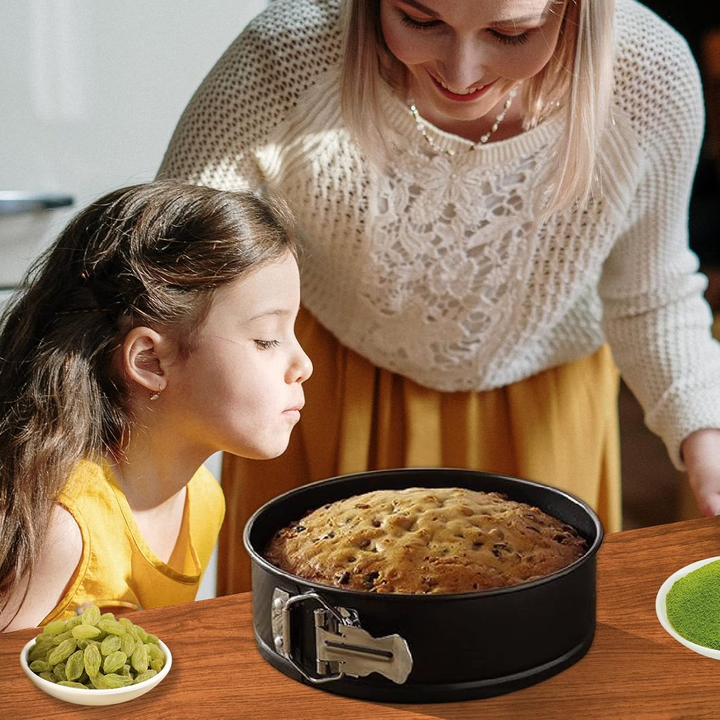 Yuroochii 3-Piece Springform Cake Pan Set Nonstick Baking Pans NEW
