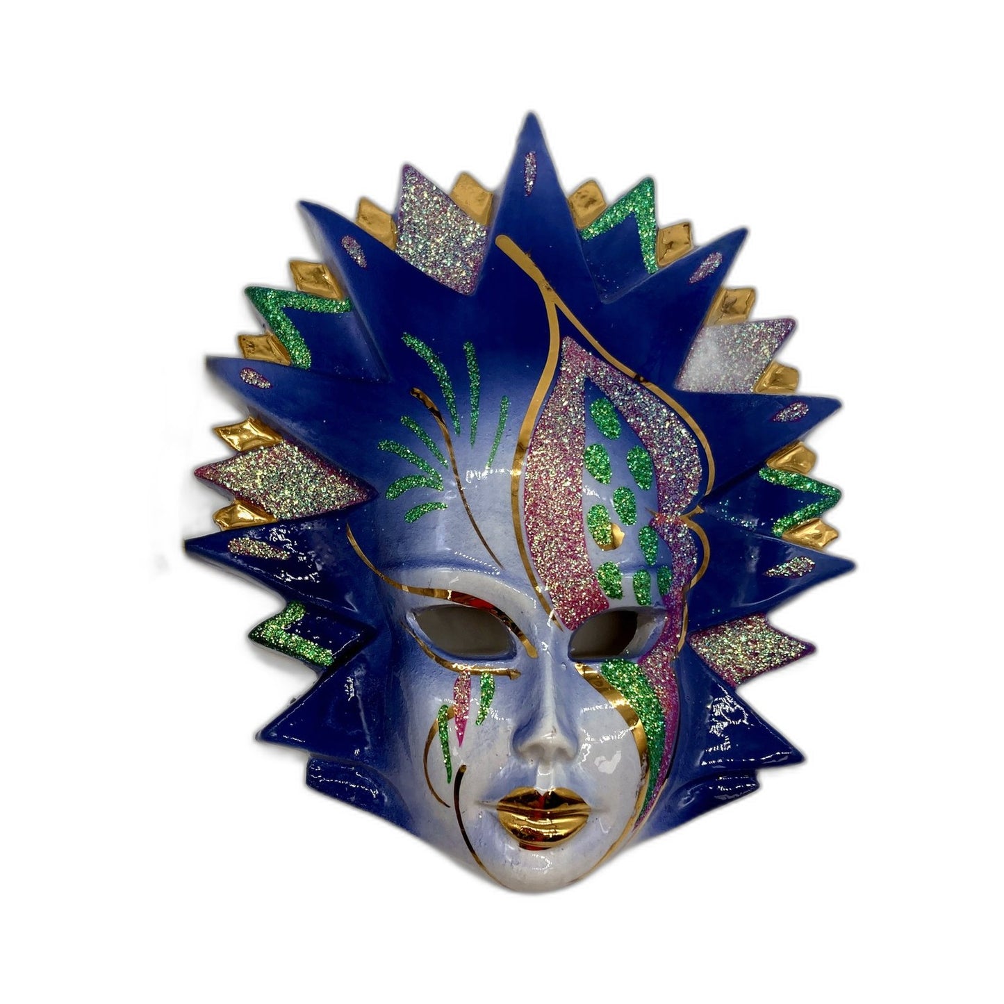Handpainted Decorative Multicoloured Ceramic Carnival Mask Wall Art Decor