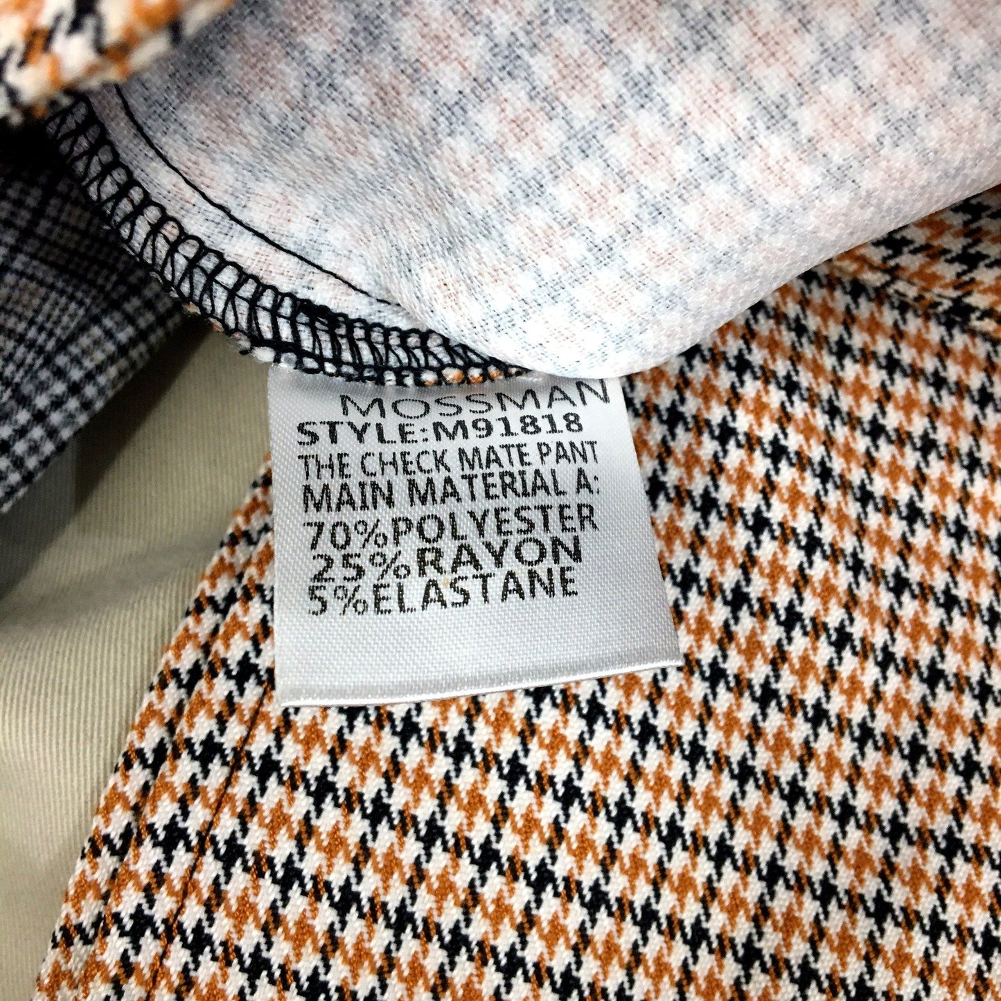Mossman Womens Check Mate Pant Houndstooth Pattern Multi Color Size AU 6 NEW