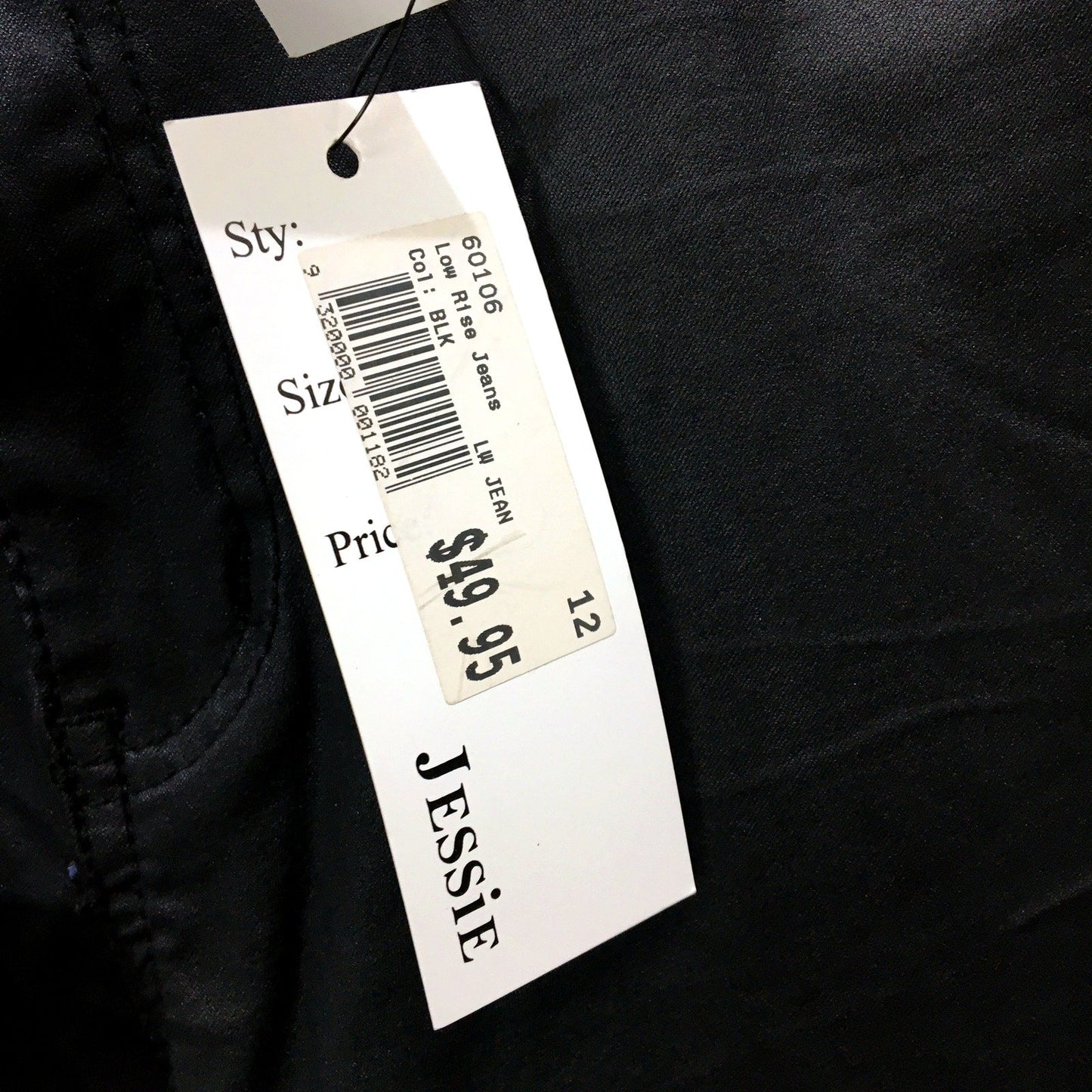 Jessie Womens Skinny Jeans High Waisted Cotton Blend Black Size 12 NEW