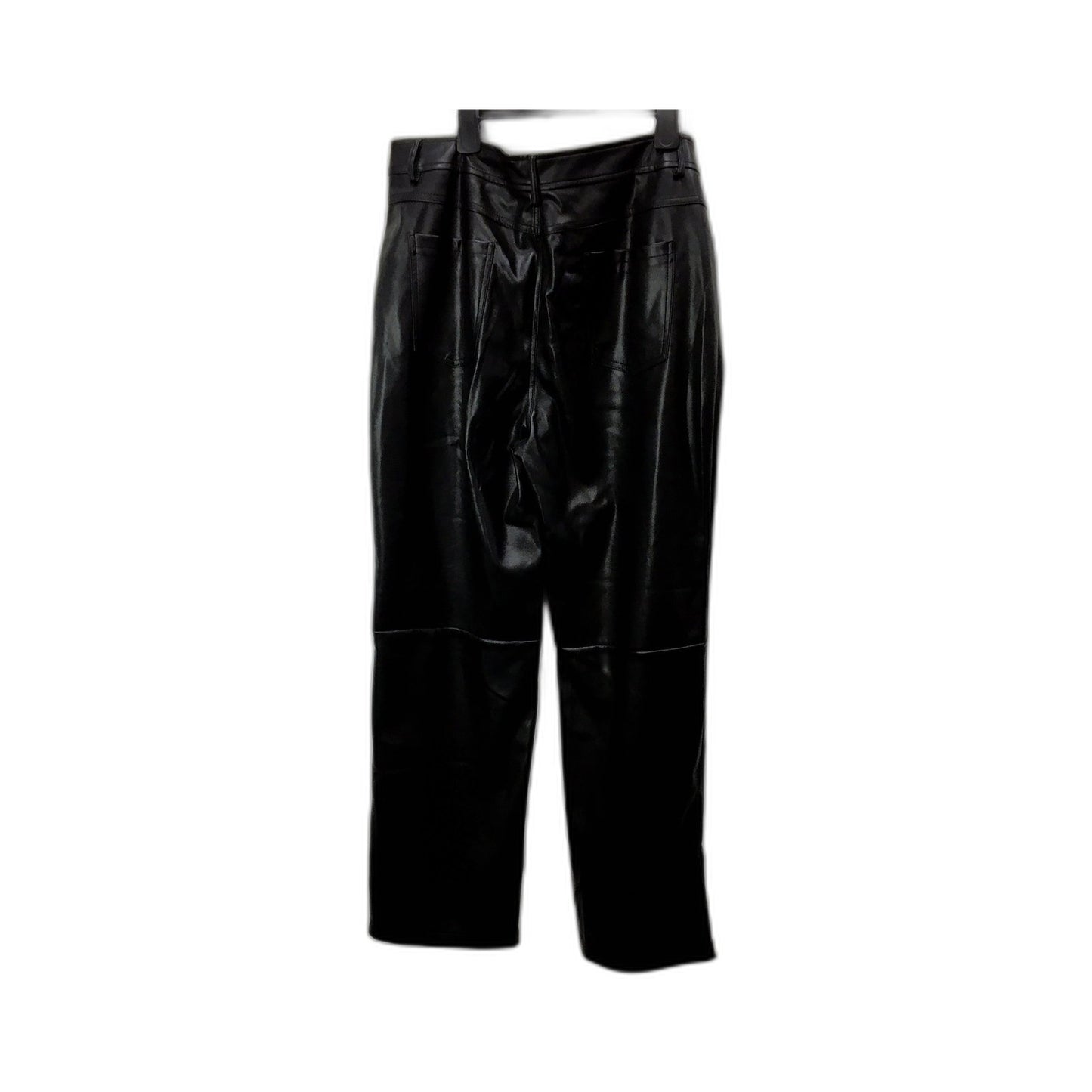 Alice in the eve. Womens Polyurethane Pants High Waisted Pleated Black Size 2XL NEW