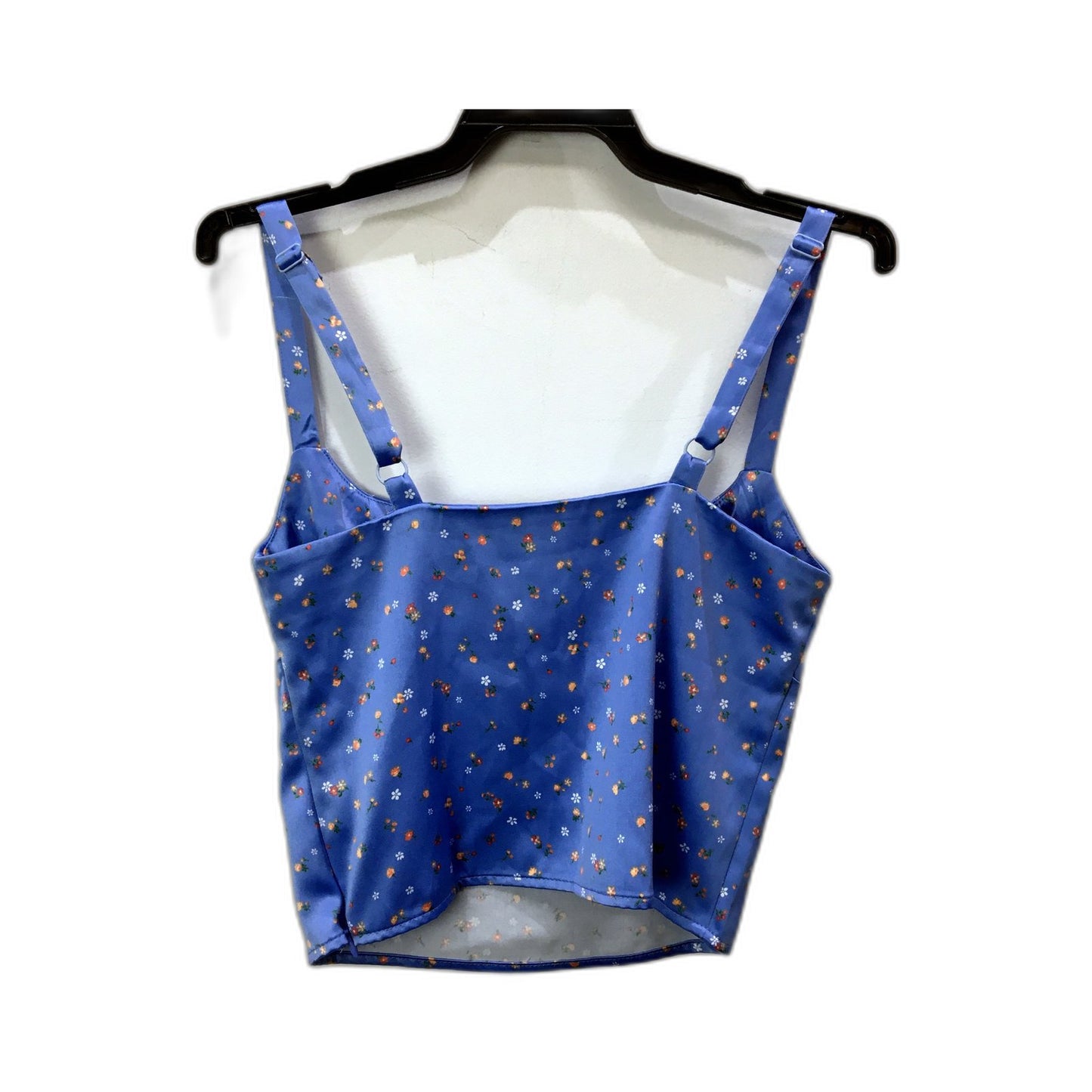 Glassons Womens Tank Top Cropped Cropped Blue Tank Top, Size 8 - Stylish Casual