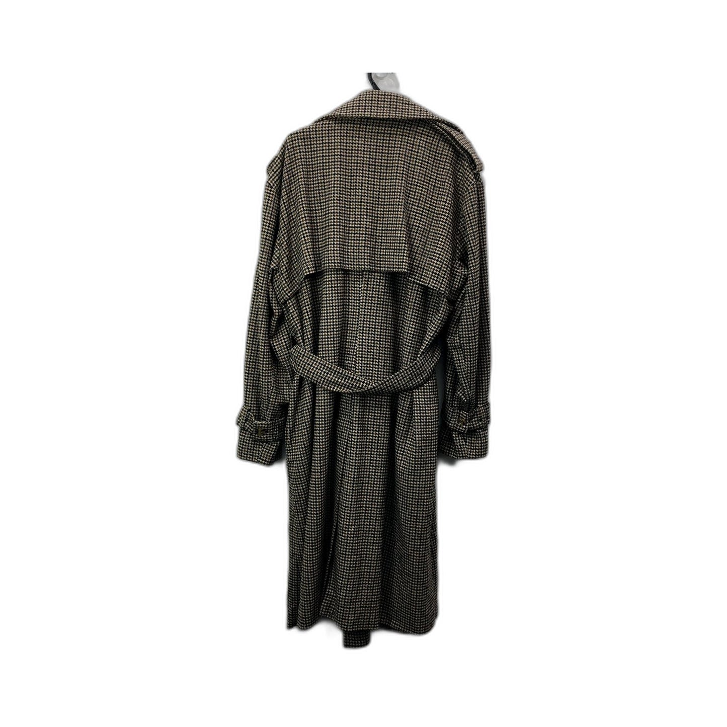 Bardot Womens Oversized Coat Belted Wool Blend Outerwear Black and Beige Size 10