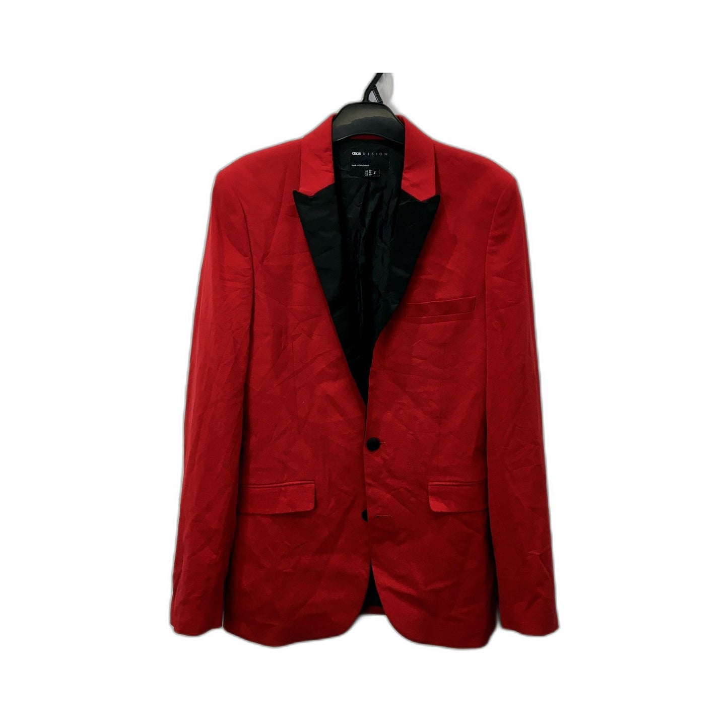 ASOS Design Mens Red Formal Suit Jacket Blazer for Smart Occasions Size 38