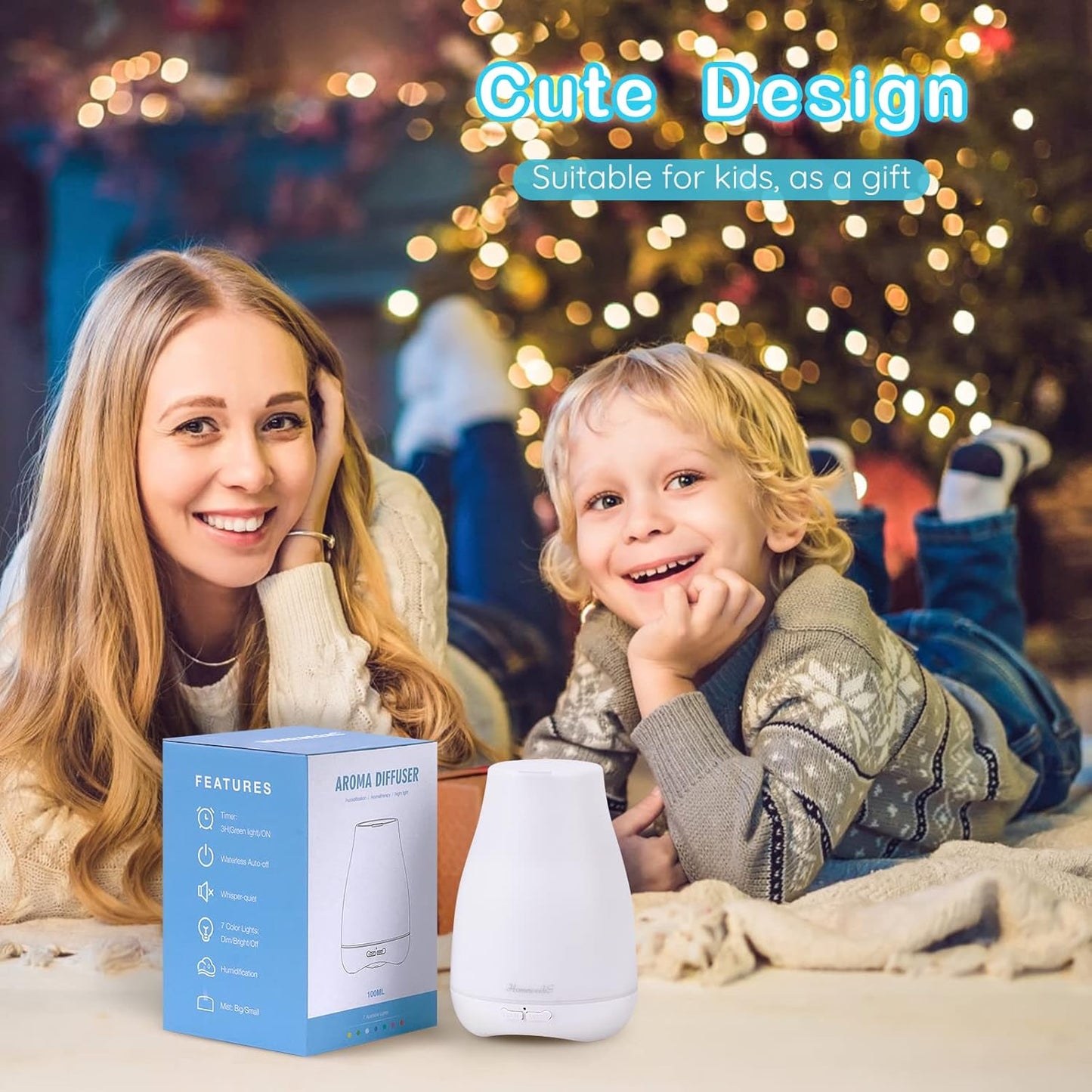 Homeweeks 100ml Scented Oil Diffusers Basic White Essential Oil Diffuser NEW