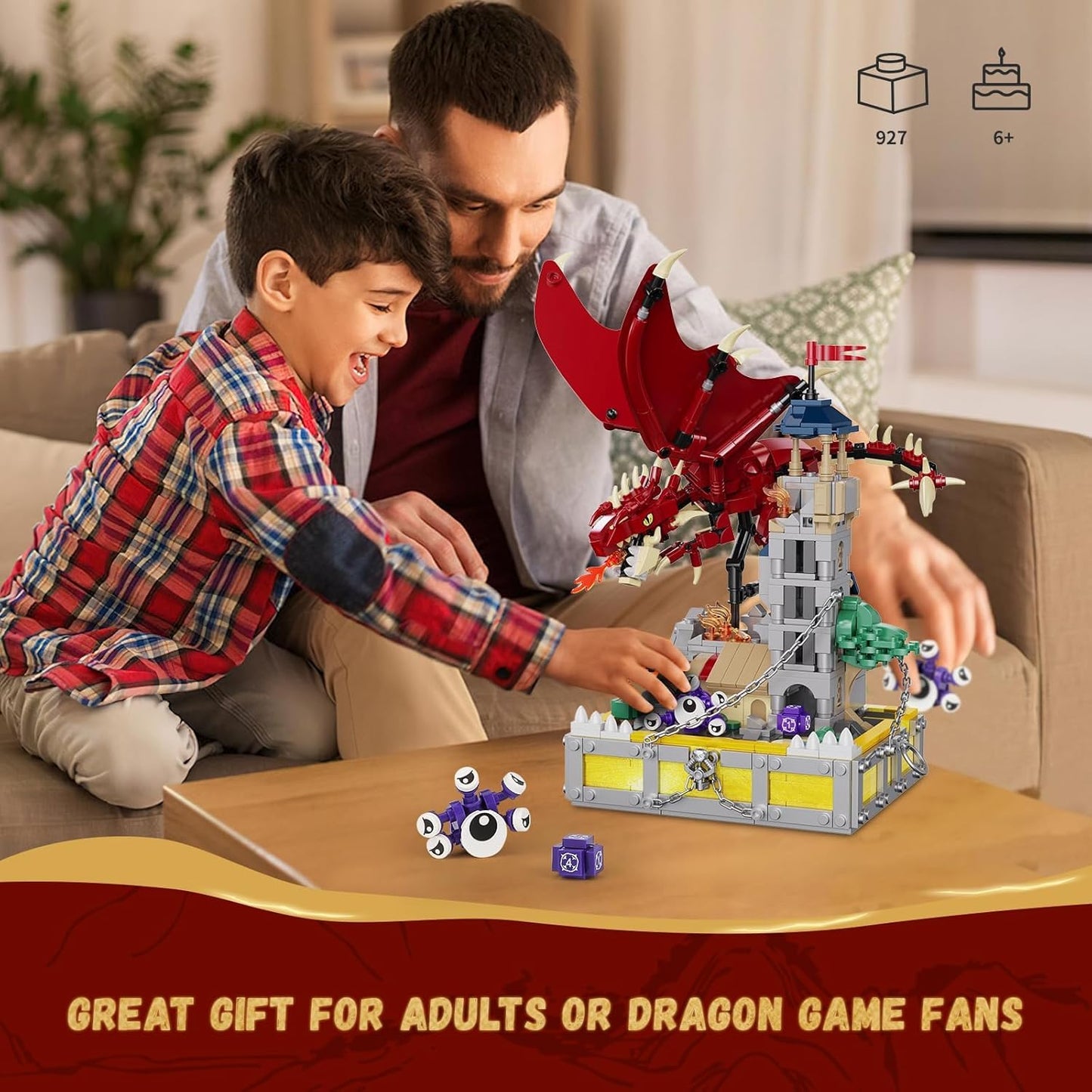 QLT QIAOLETONG Boys Castle Building Set Multicolour Plastic Size 7.8 X 11.8 NEW