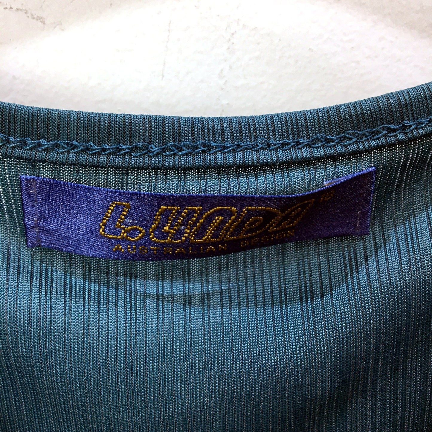 L.unda Womens Patterned T-Shirt Teal/Navy Comfortable Soft Size Medium NEW