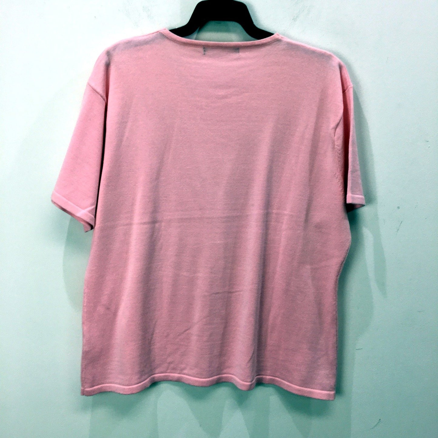 Bluebells Womens Oversized Crewneck T-Shirt Soft Cotton Blend Pink Size XL
