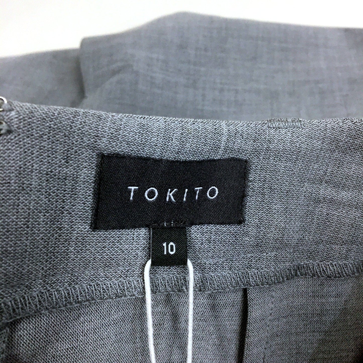 Tokito Womens Grey Pencil Skirt - Knee Length Formal Office Attire Size 10 NEW