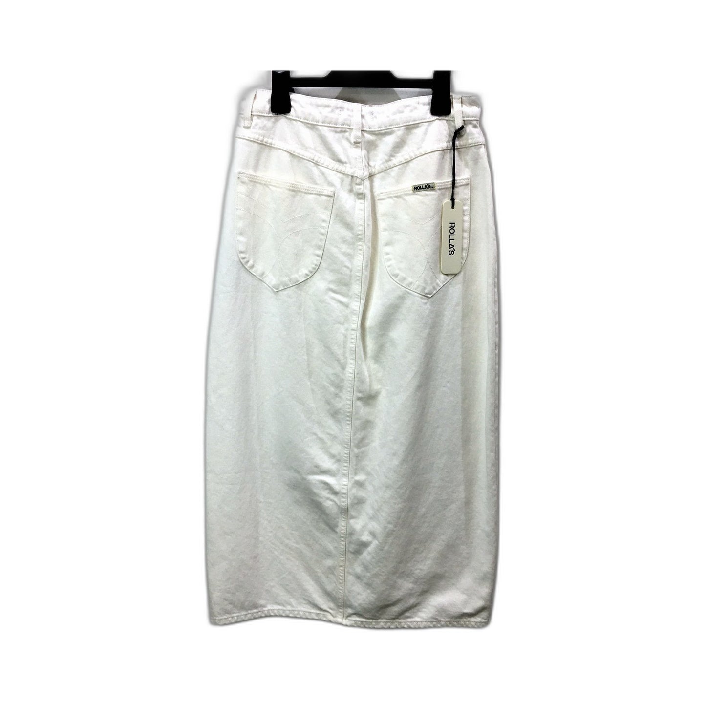 Rollas Womens Vintage White High Waisted Denim Skirt Size 12 NEW