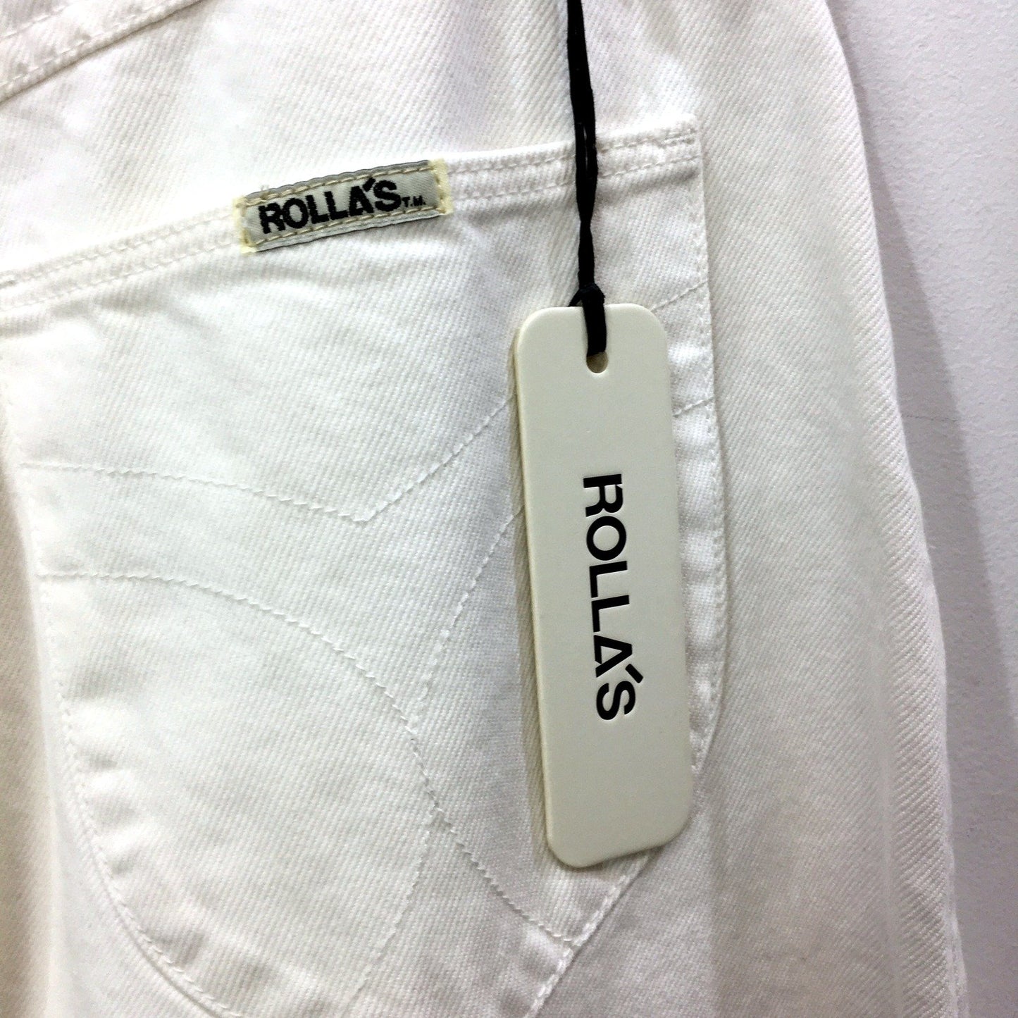 Rollas Womens Vintage White High Waisted Denim Skirt Size 12 NEW