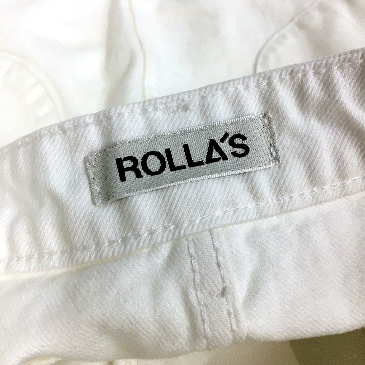 Rollas Womens Vintage White High Waisted Denim Skirt Size 12 NEW
