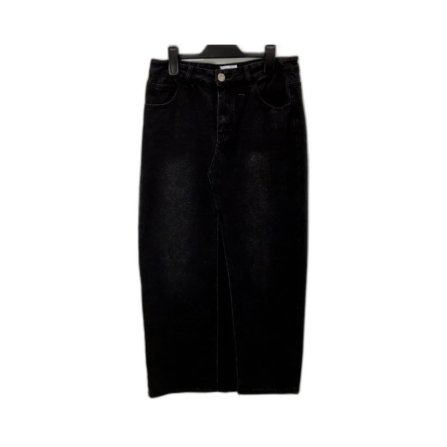 SNDYS Womens Denim Skirt Black Ripped Distressed Design Cotton Size M/10 NEW