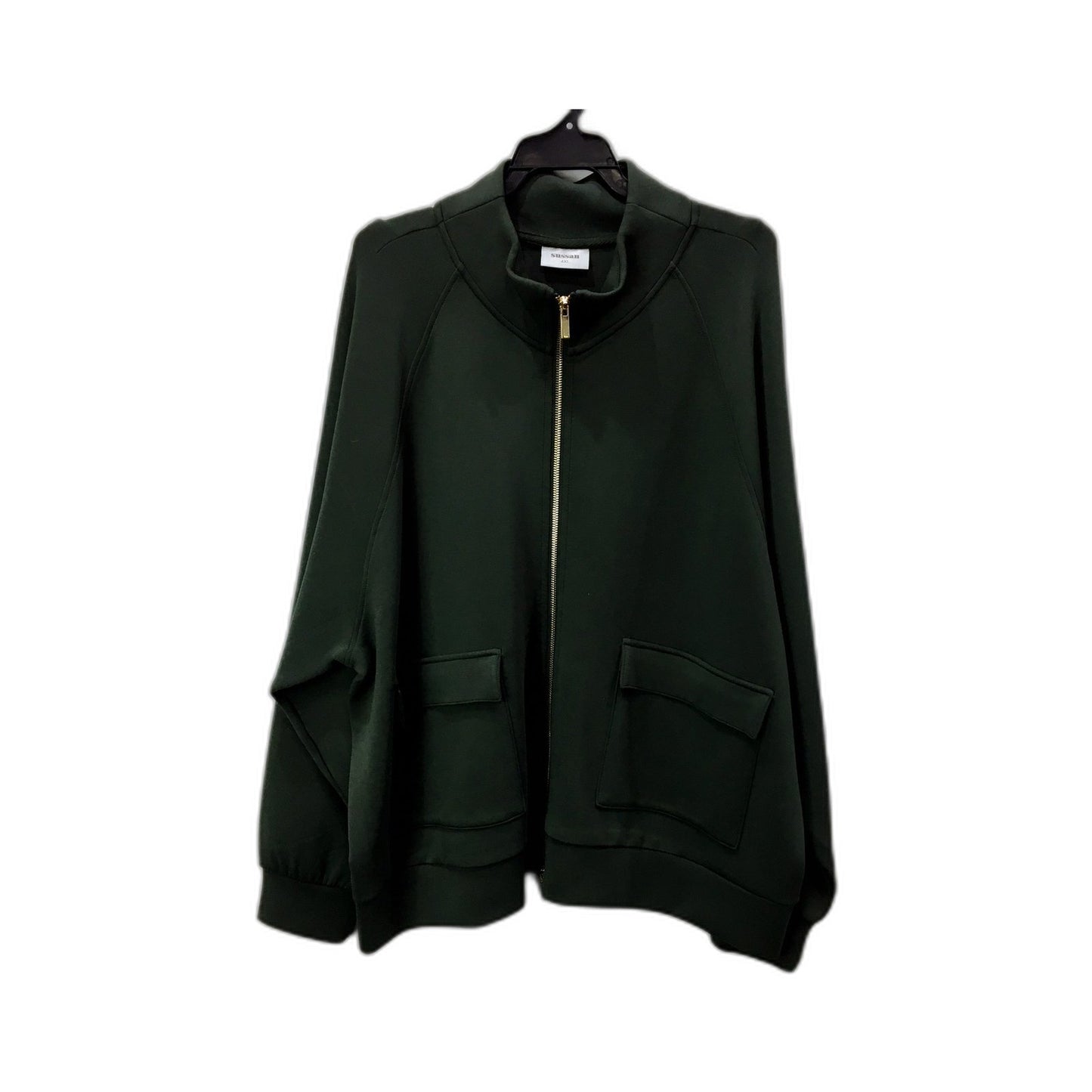 Sussan Womens Zip Up Pullover Tracksuit Set Dark Green Comfortable Size 4XL NEW