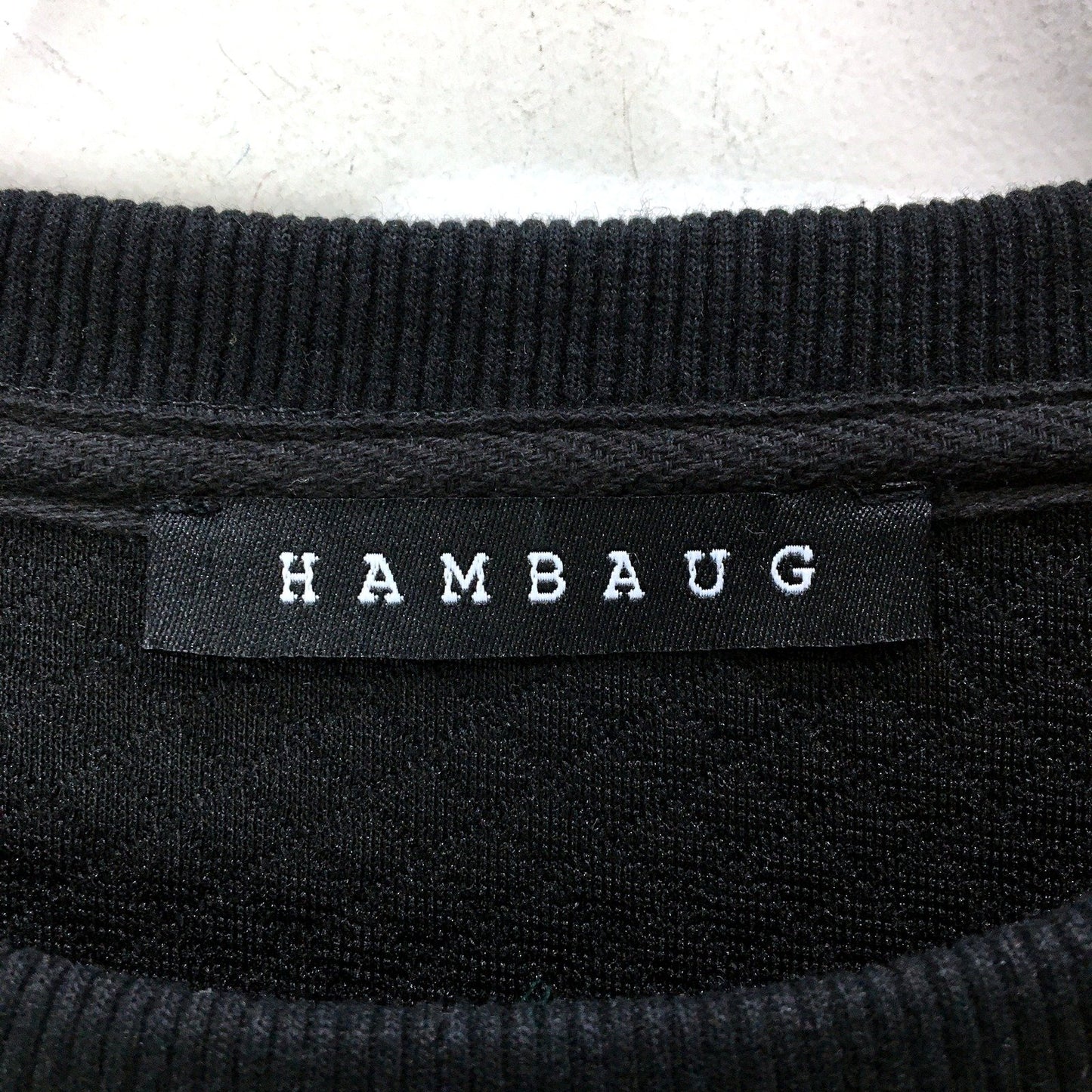 Hambaug Mens Textured Knit Pullover Sweatshirt Comfortable Crew Neck Black NEW