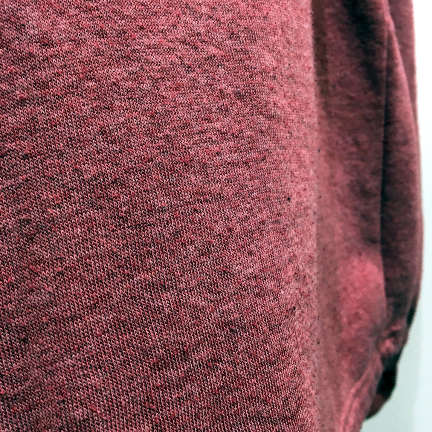 Burgundy Pullover Sweatshirt Womens with Graphic Design, Size M