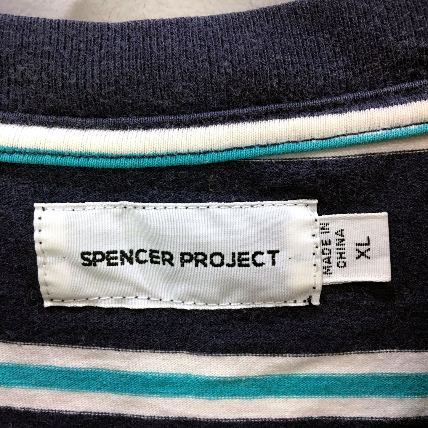 Spencer Mens Striped T-Shirt Multi Color Cotton Soft Comfortable Size XL