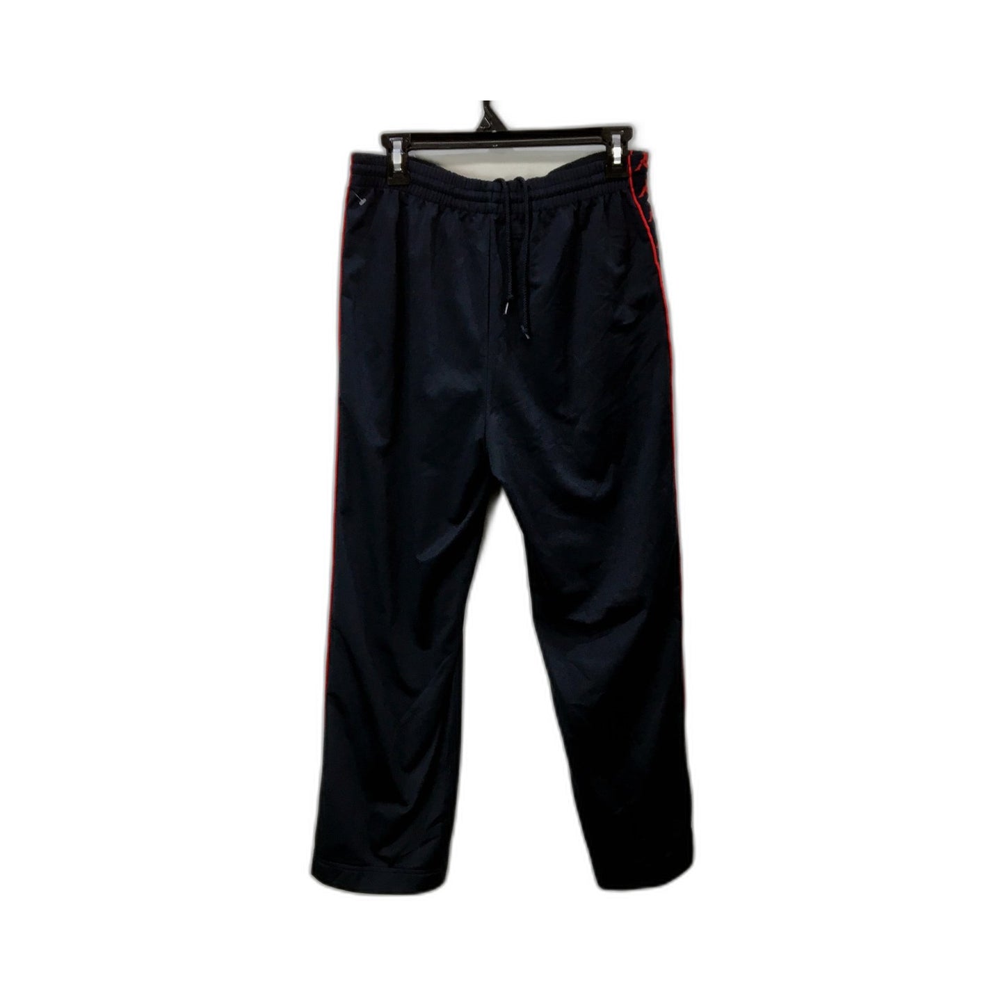 Kappa Mens Track Pants Black and Red Polyester Athletic Side Stripe Size Medium