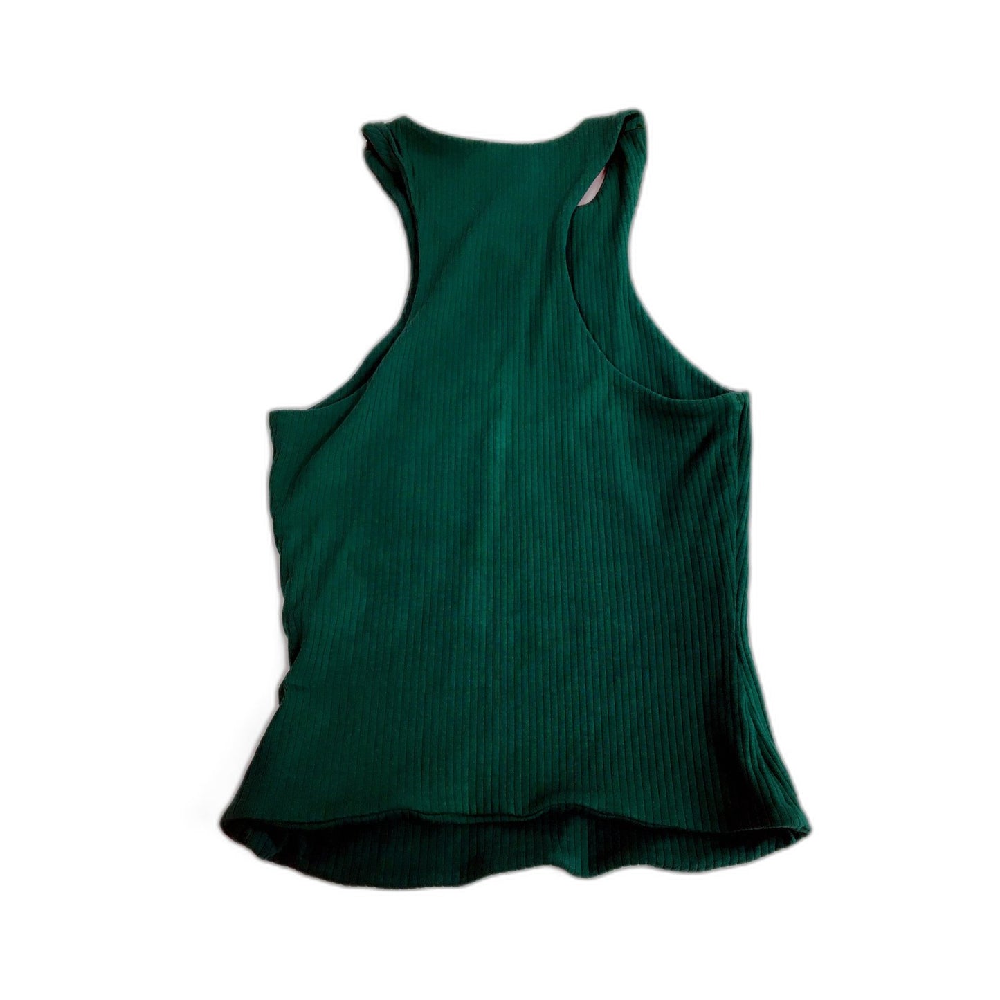 Kookai Womens Ribbed Tank Top Sleeveless Comfortable Green Size Small