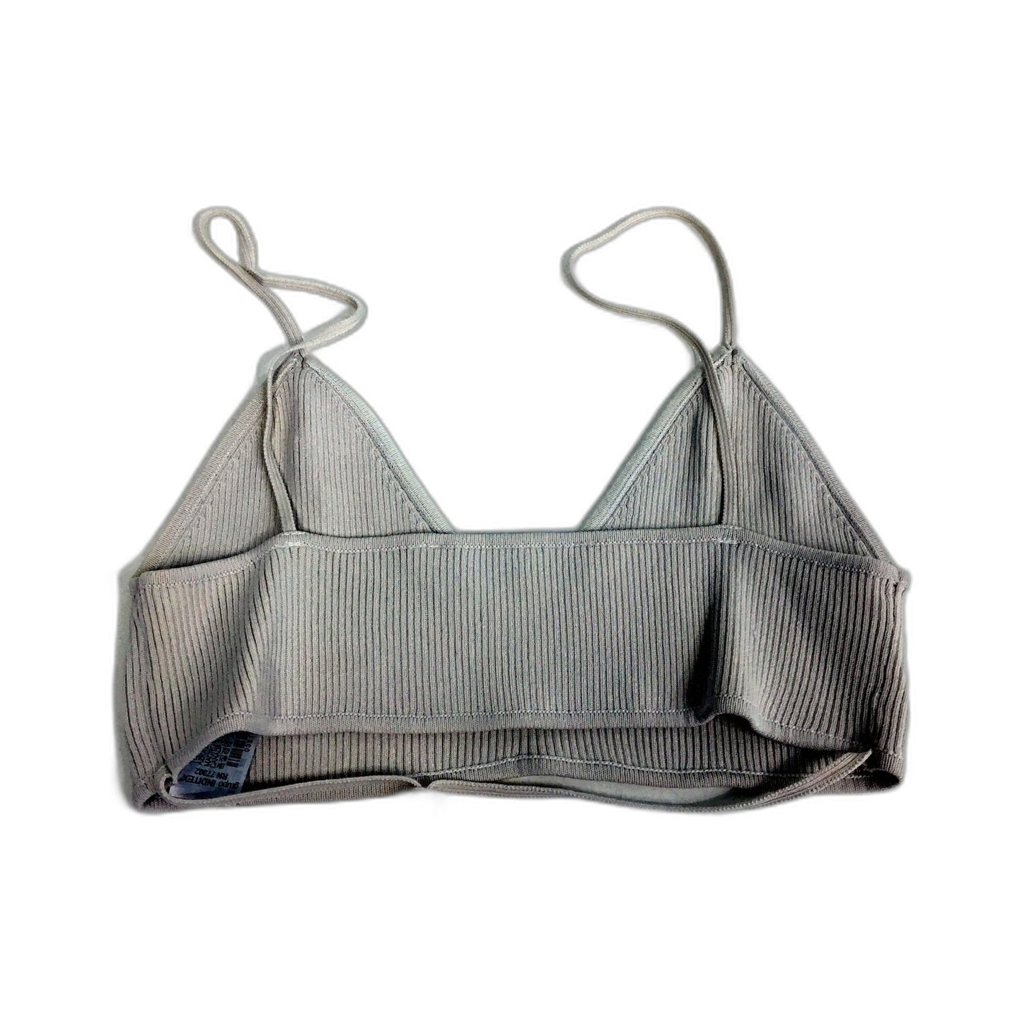 Zara Womens Ribbed Bralette Comfortable Everyday Cream Bra Size Medium