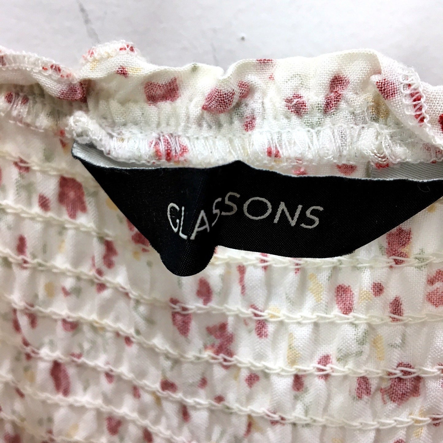 Glassons Womens Floral Print Dress Top Floral Print Ruffle Summer Dress Sz S