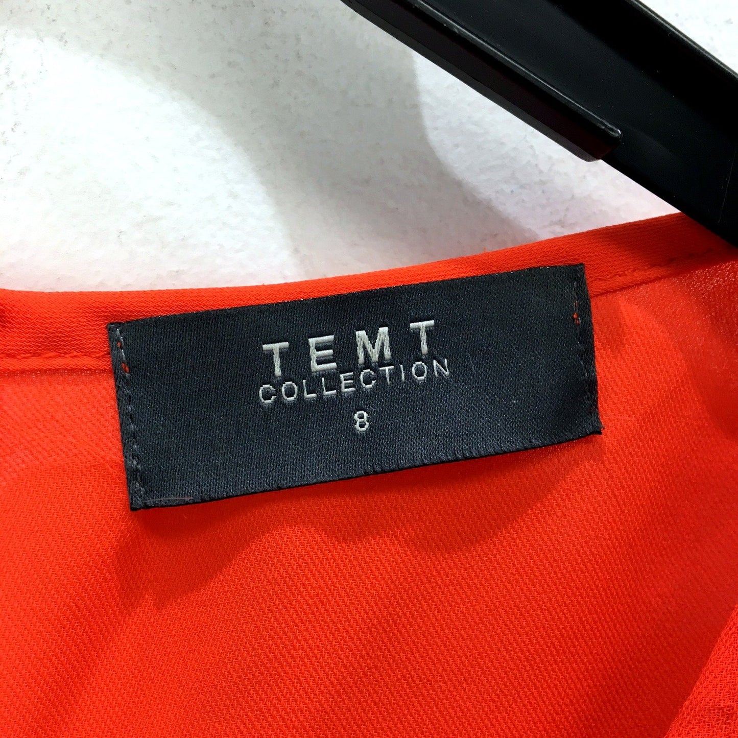 TEMT Collection Womens Sleeveless Top with Layered Zipper Design Orange Size 8