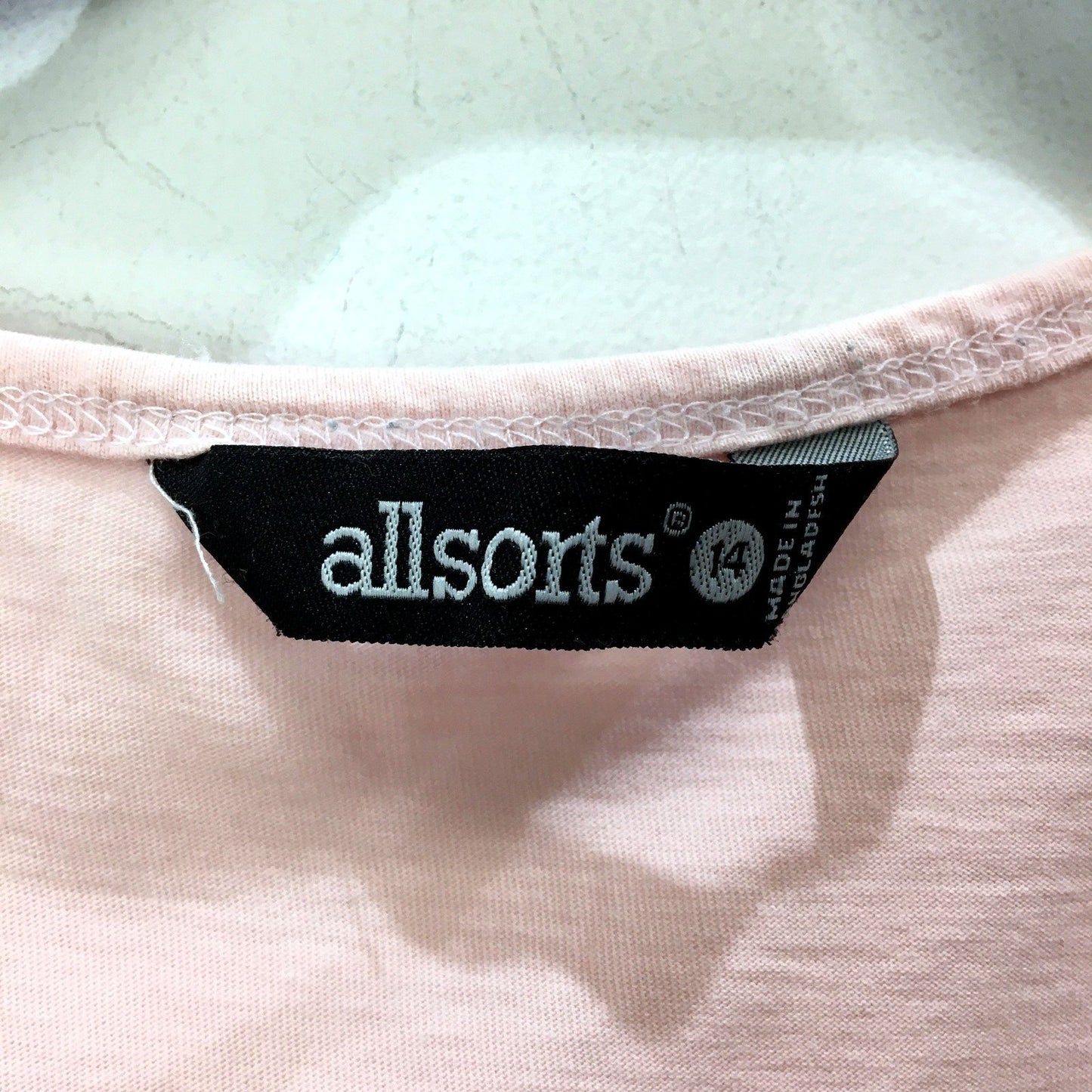 Allsorts Womens Pink Cotton Tank Top, Size 14