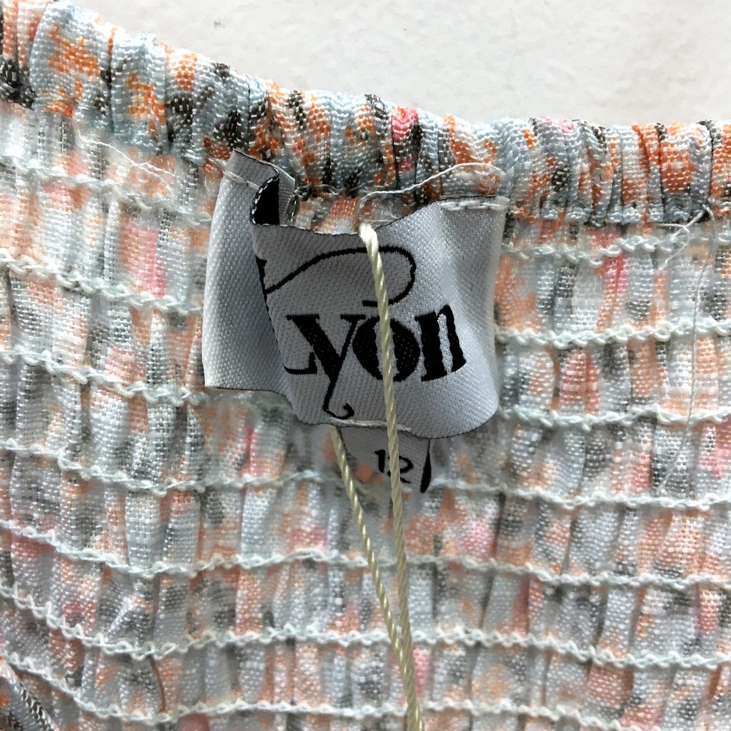 Lyon Womens Floral Peplum Tank Top, Sleeveless Cotton Blend, Size 12 NEW