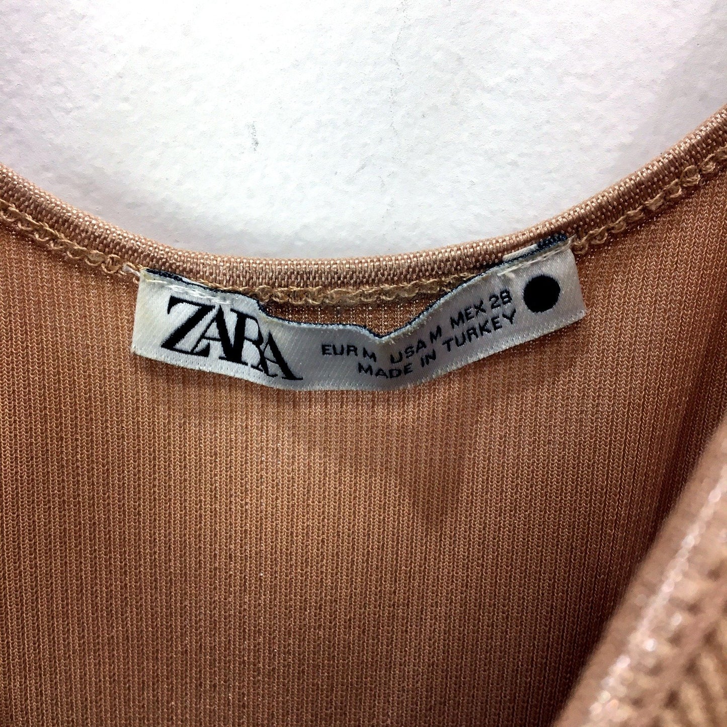 Zara Womens Ribbed Tank Top Ribbed Cotton Tank Top -Sz M