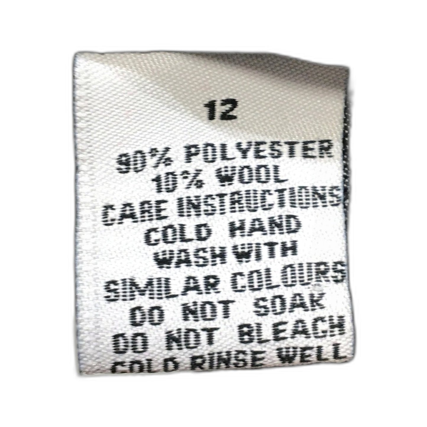 Rockmans Womens Wool Jacket Textured Pullover Sweater Black and White Size 12