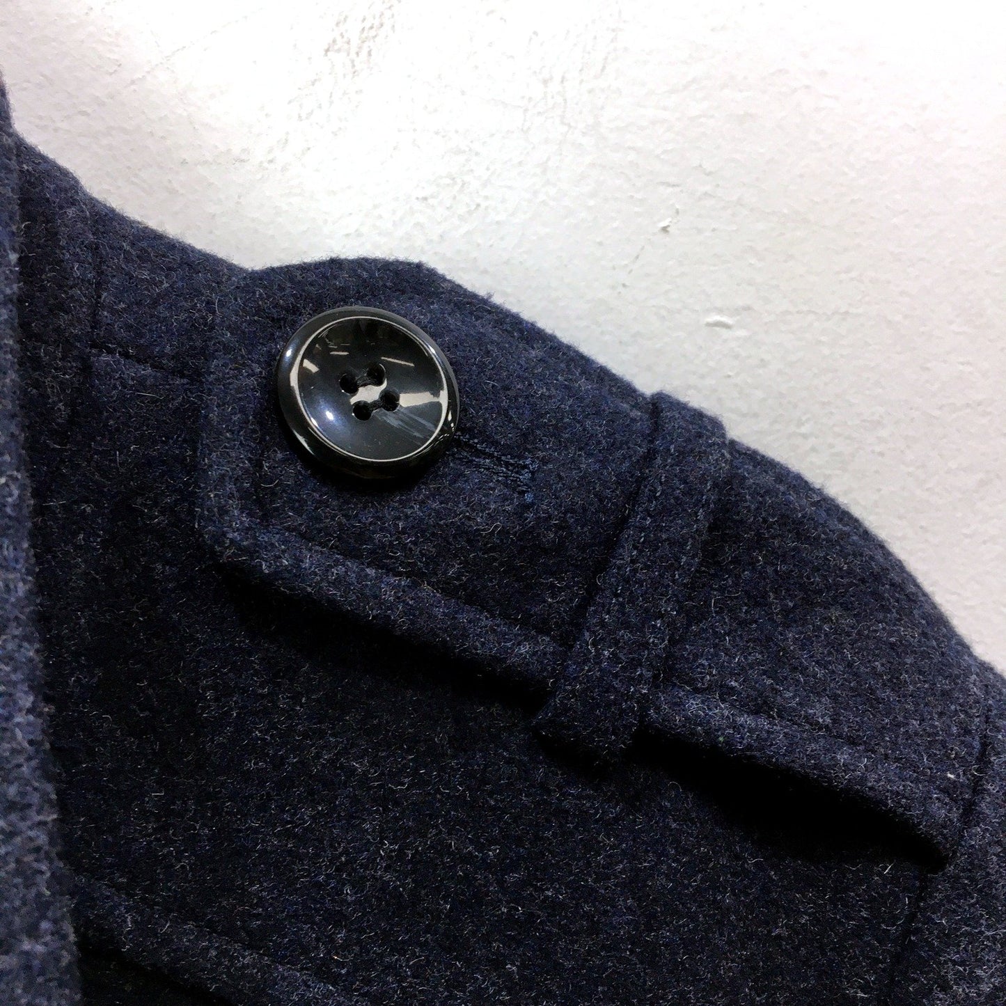 Oxford Mens Navy Blue Wool Coat Warm Winter Jacket Small Size