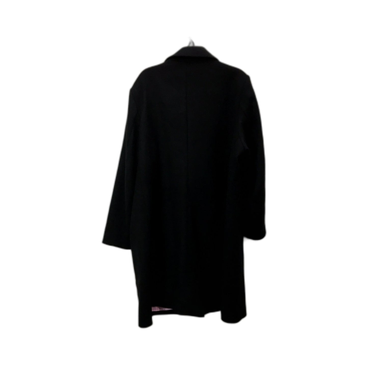 Virtuelle Womens Warm Wool Coat Black Comfortable Winter Outerwear Size 20