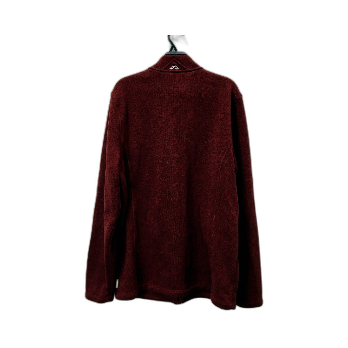 Kathmandu Mens Pullover Fleece Knit Jacket Recycled Polyester Burgundy Size XL