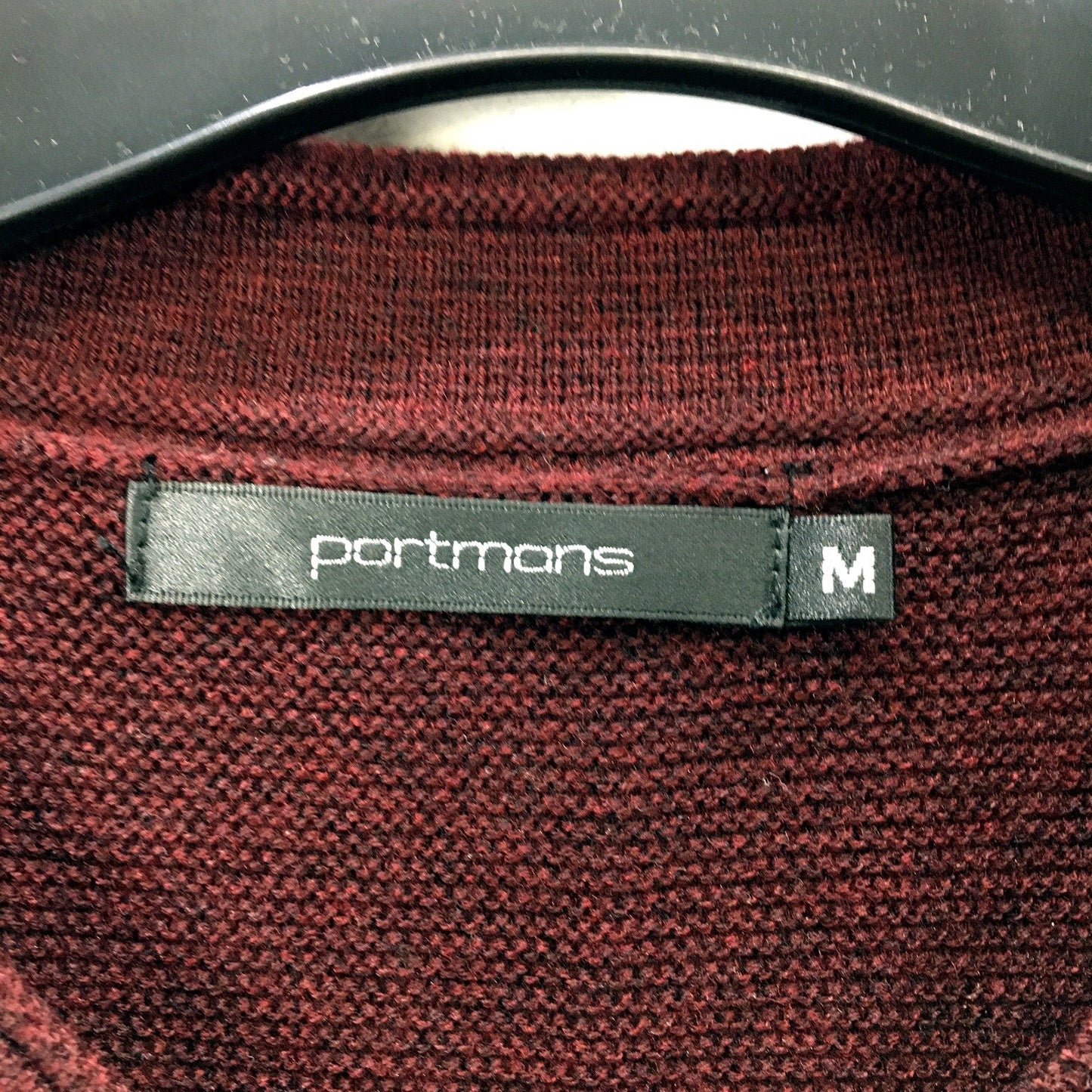 Portmans Womens Burgundy Cardigan Sweater - Soft & Comfortable Size M NEW