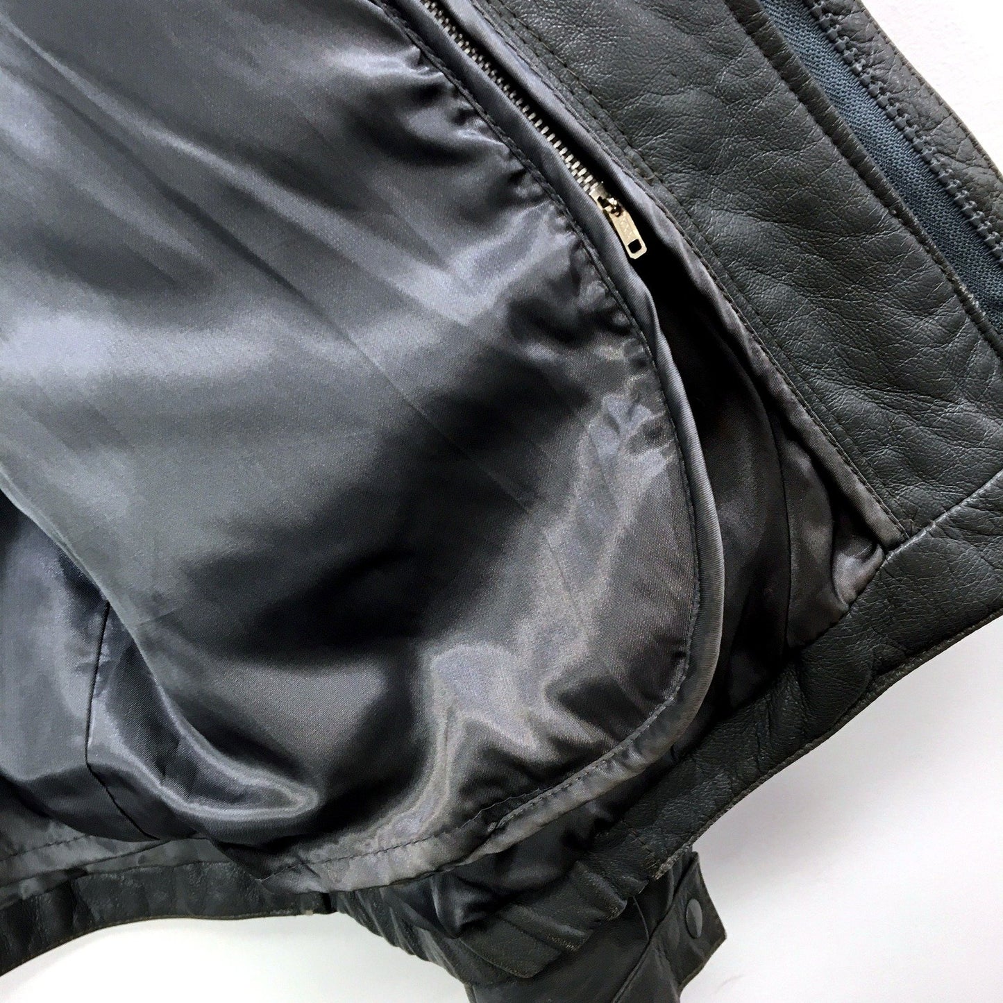 Single Ball Mens Grey Leather Jacket - Warm & Comfortable XL Size