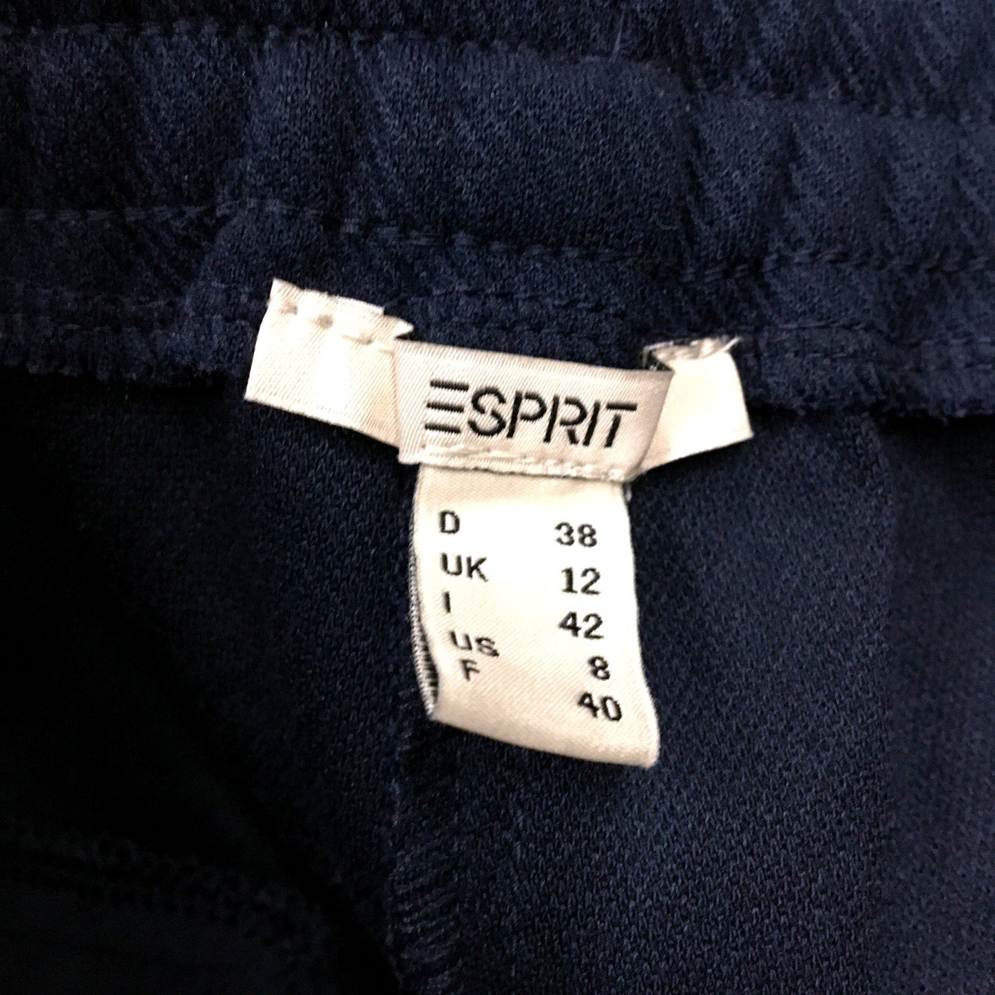 Esprit Womens Navy Blue Drawstring Pants - Comfortable Casual Size 12 NEW