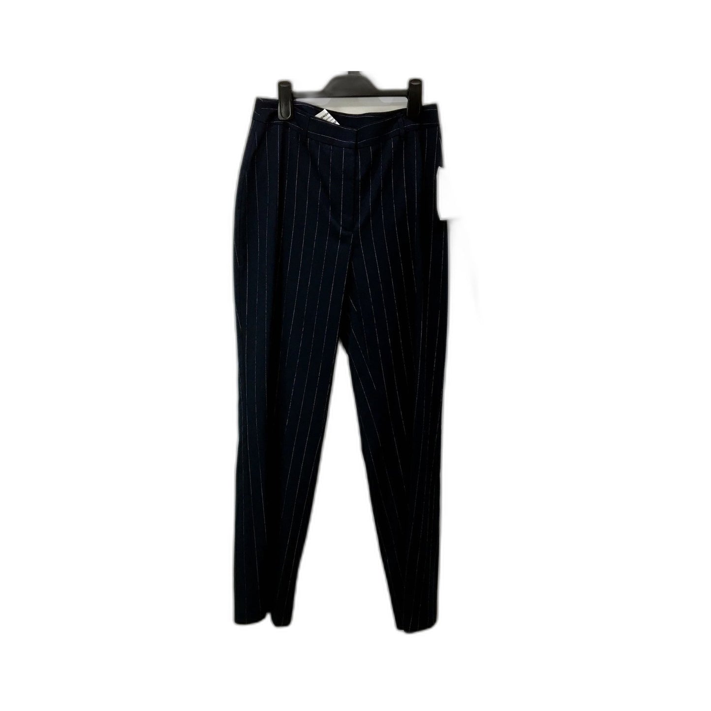 New World Fashion Group Womens Navy Pinstriped Trousers by , Size 10 NEW