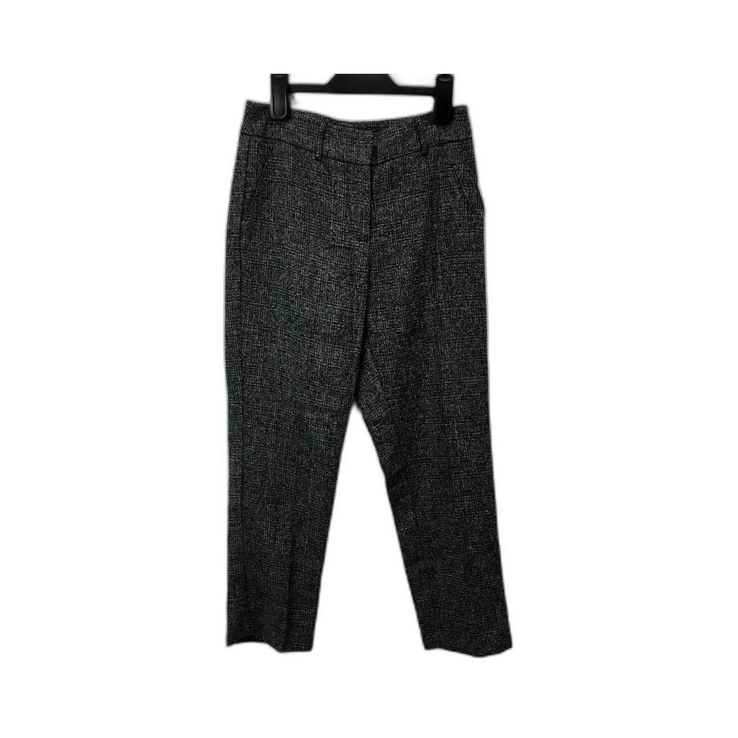 Forecast Womens Textured Trousers Comfortable Black and White Pants Size 8