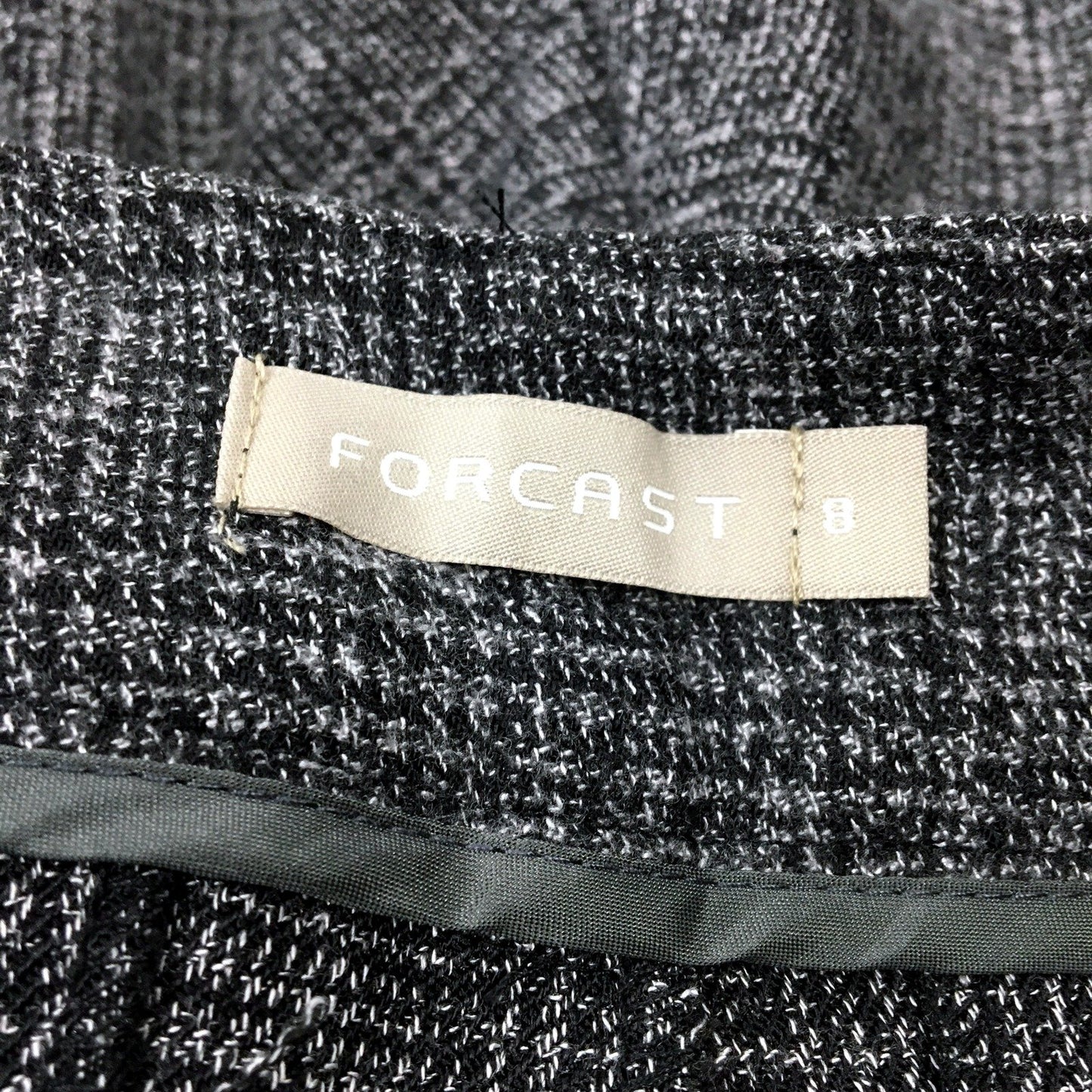 Forecast Womens Textured Trousers Comfortable Black and White Pants Size 8