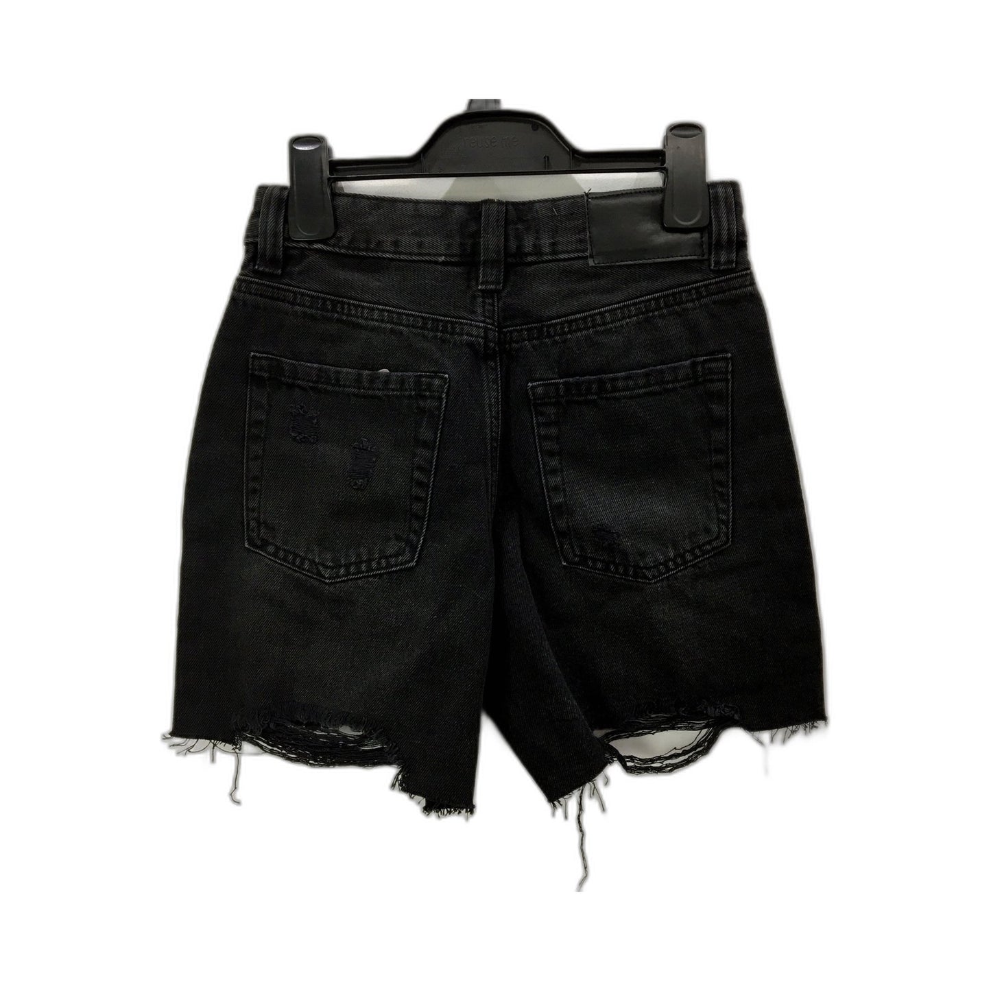 Jay Jays Womens Black Denim Shorts with Frayed Hem in Size 4 NEW