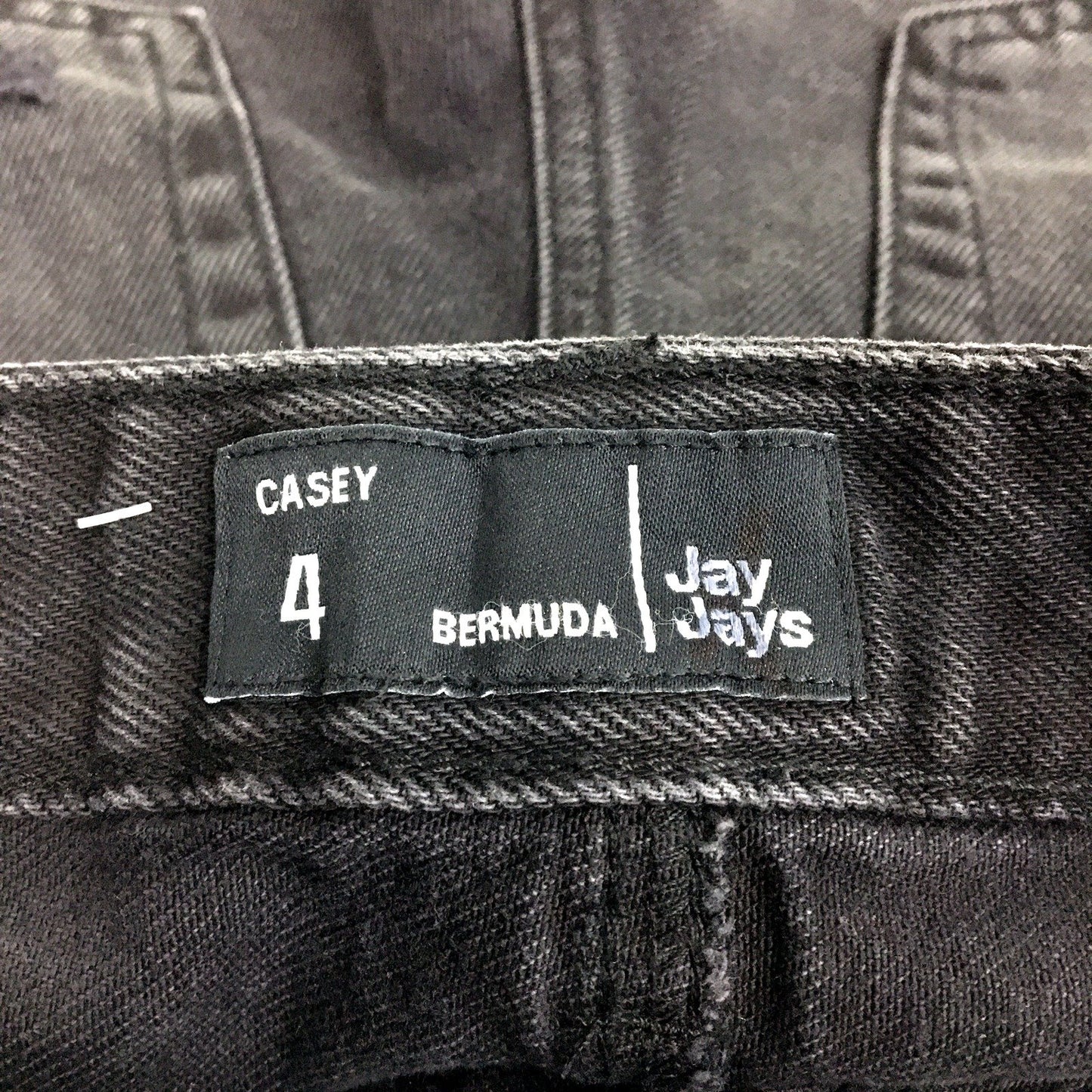 Jay Jays Womens Black Denim Shorts with Frayed Hem in Size 4 NEW