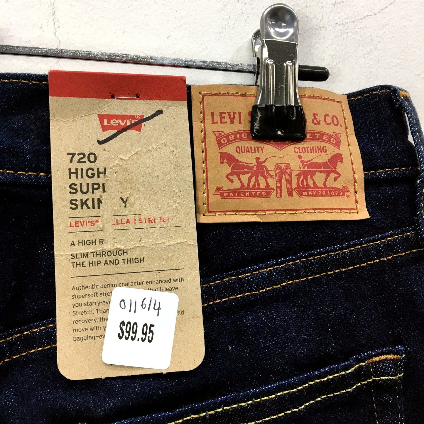 Levi's Womens High Rise Super Skinny Jeans 720 High Rise Super Skinny Dark NEW