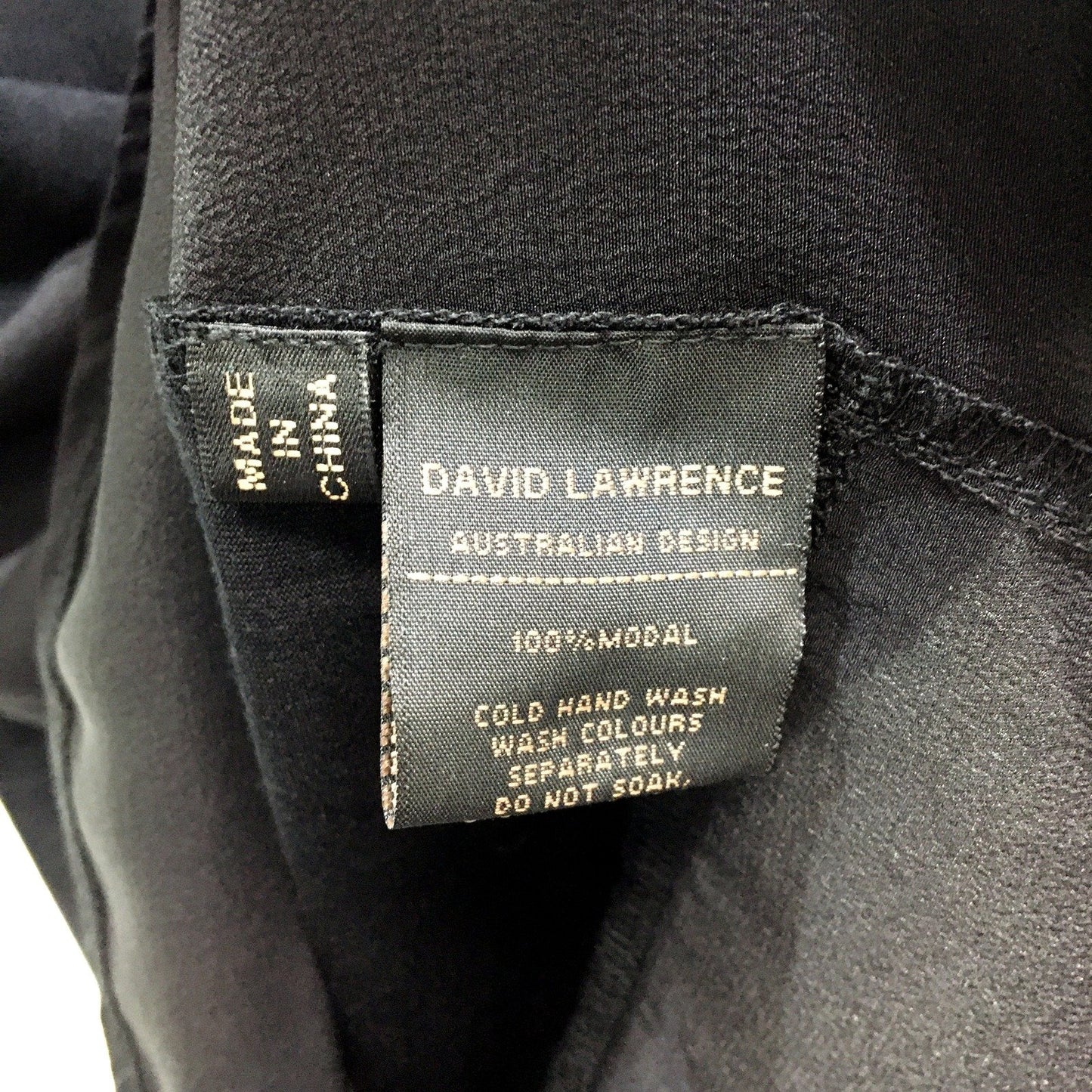David Lawrence Womens Modal T-Shirt - Comfortable Black Tee in Medium Size