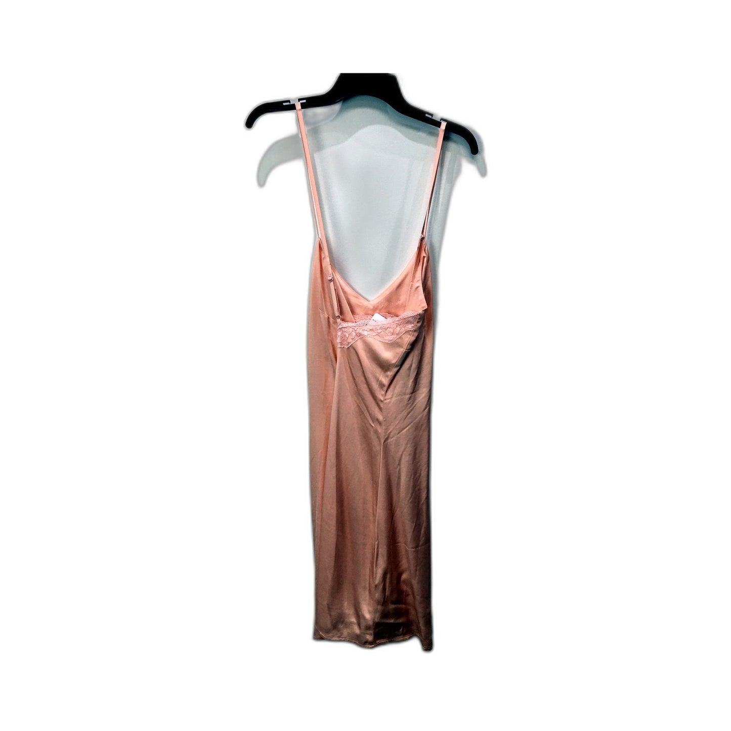 Chloe & Lola Womens Satin Lace Trim Sleep Camisole Nightie Peach Size S NEW