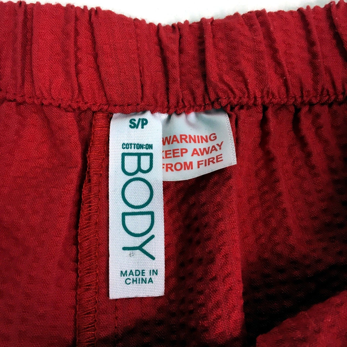 Cotton On Womens Sleep Shorts with Lace Trim in Comfortable Red, Size Small NEW