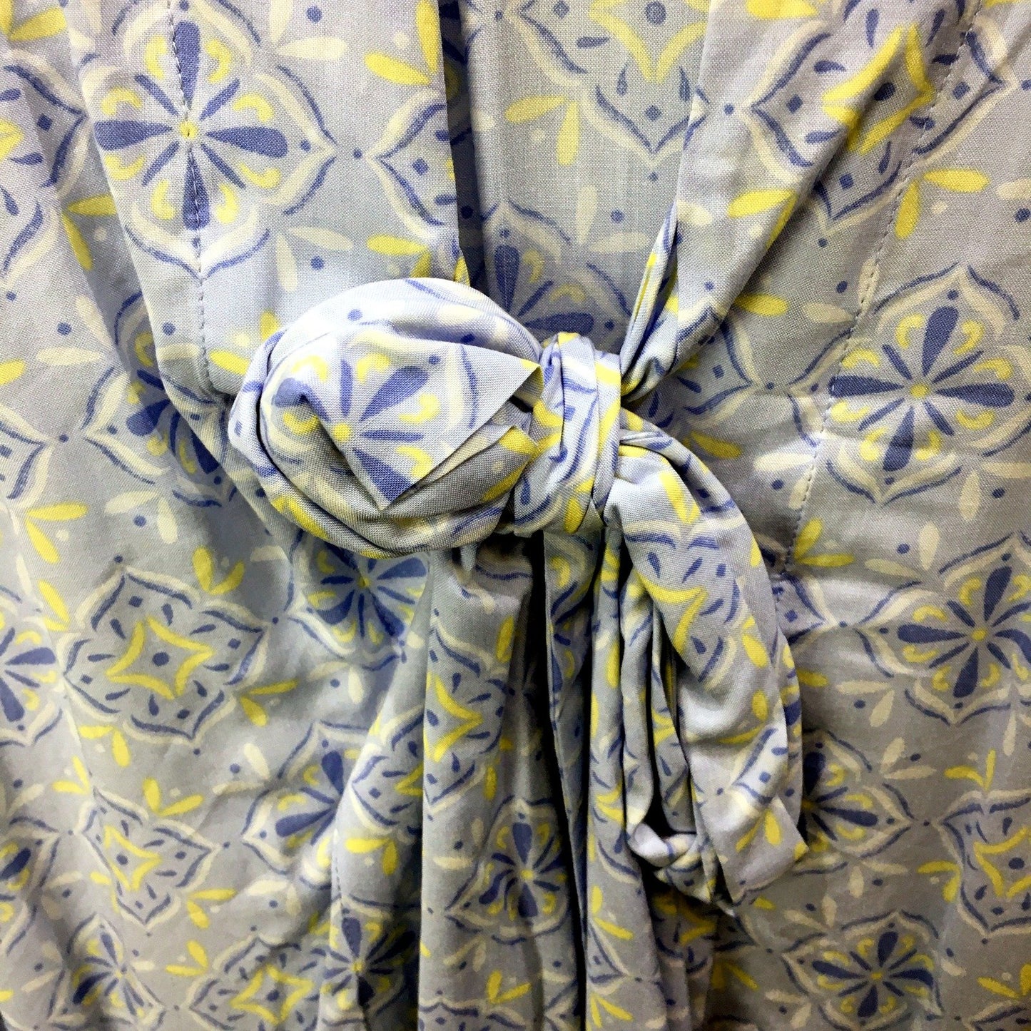 Regatta Womens Sleep Cover-up Robe Blue and Yellow Floral Print Cotton NEW