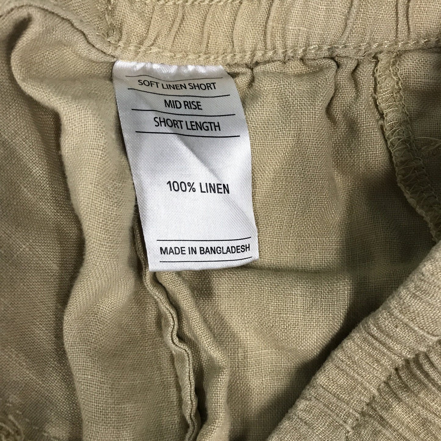 Just Jeans Women's Linen Mid Rise Tan Shorts Size 12