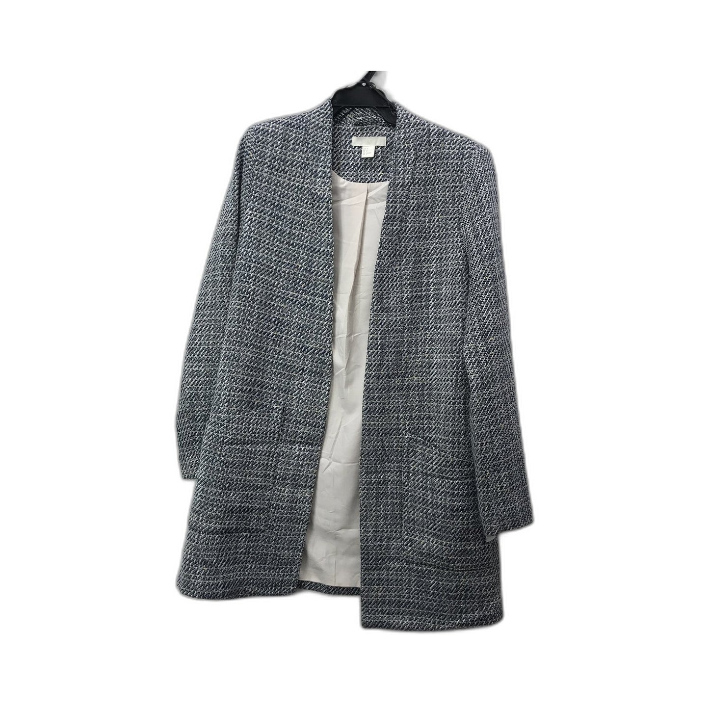 H&M Houndstooth Tweed Jacket Black and White Stylish Ladies Size 6