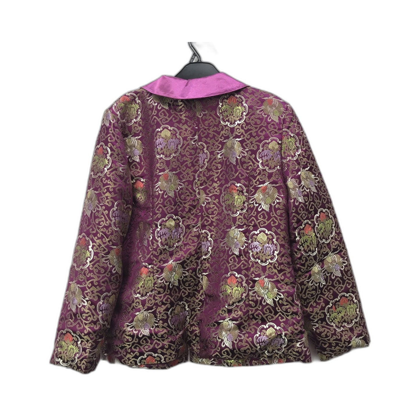 Forever Dey Brocade Floral Jacket Purple Gold Ladies Size XXXL /AUS 10-12